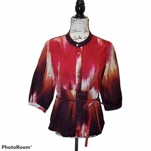 BCBGMaxAzria Multi Colored Top Size Large